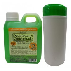 BOTES CON TOALLAS HUMEDAS Y DESINFECTANTE DE PISOS 1000 ML 